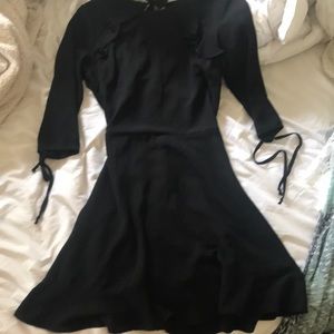 3/4 sleeve black dress, cocktail